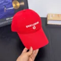 Gorra de béisbol roja unisex con letras góticas bordadas y diseño de estrella, sombrero ajustable. - M (56-58cm) / Rojo