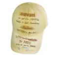 Gorra de béisbol amarilla desgastada con letras de graffiti urbano, sombrero unisex vintage. - M (56-58cm) / Amarillo