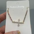 Colorful Zircon Cross Bracelet Adjustable Fashion Jewelry Gift for Women Elegant Style - White