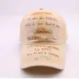 Vintage Streetwear Baseballcap im Washed Look mit Graffiti Motiven für Damen und Herren. - M (56-58cm) / Beige