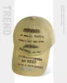 Verwaschene Vintage Graffiti Baseballkappe für Damen und Herren, lässiger Streetwear Hut. - M (56-58cm) / Dunkelkhaki