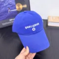 Gorra de beisbol azul estilo vintage coreano con bordado blanco ajustable unisex para todos - M (56-58cm) / Azul Real