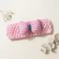 Baby headband with cute gingham bow and comfortable hollow design, perfect for summer infant wear. - Pink