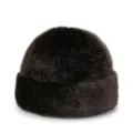 Bonnet chaud d'hiver en fausse fourrure de vison épaisse, chapeau moelleux et élégant. - Taille unique / Café