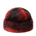 Chapeau chaud en fausse fourrure epaisse automne hiver mode bonnet pelucheux pour homme - Taille unique / Rouge