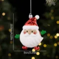 Christmas Santa Claus hanging ornament pendant electroplated glitter holiday tree decoration - Green Hands Santa Claus