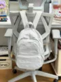 Minimalist nylon casual small backpack for women, daily fashion lightweight chic schoolbag - Single Bag (Without Charms) / Off White