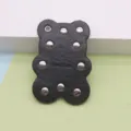 Cross-border rivet bear leather bag keychain pendant cute cartoon luggage charm accessory - Black