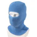 Passamontagna lavorato a maglia blu maschera sci per ciclismo invernale berretto caldo. - Celeste