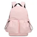 Rosa Stoffrucksack, Leichter Freizeitschulranzen mit vorderen Kordelzugtaschen fuer Teens - Ohne Anhänger / Rosa