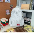 Sac à dos gris à motif d'étoiles pour voyages, sac de loisirs étudiant avec poche avant. - Gris (Sans Charme)
