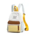 Macaron color casual backpack for students, stylish multi-color school book bag for daily travel. - Single Bag / S / Off White