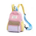 Macaron color casual backpack for women, cute colorblock travel student school daypack. - Single Bag / S / Pink