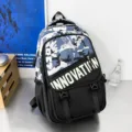 Sac à dos scolaire camouflage multifonctionnel tendance pour étudiants et voyages - Bleu (Sans Pendentif)