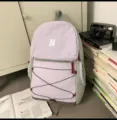 Mountain-style color-blocked drawstring lightweight backpack for outdoor travel and camping. - S / No Pendant / Purple