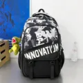Sac à dos scolaire utilitaire camouflage tendance pour étudiants, grand cartable cool - Noir Avec Dinosaure