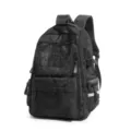 Sac à dos camouflage noir multi-poches cartable style cool sac de loisir pour étudiants - Sac Seul / Noir