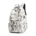 Sac à dos utilitaire imprimé camouflage cool américain pour étudiants et entraînement quotidien - Sac Seul / Blanc