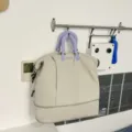 Borsa da viaggio sportiva viola e bianco latte, grande capacità espandibile per donne e fitness. - Bianco