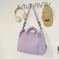Borsa da viaggio viola e borsone da palestra per donna, borsa weekend estensibile con manici. - Viola