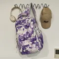 Purple tie-dye star backpack for school and daily casual travel with multi pockets and straps. - No Pendant / Purple