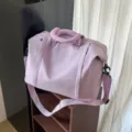 Large capacity purple travel duffel bag multi-purpose gym handbag for sports and weekend trips - Purple