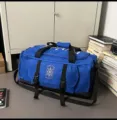 Grand sac de voyage bleu polochon sac de sport extérieur avec bandoulière réglable - Bleu