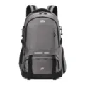Sac à dos de randonnée gris 80L sac de voyage étanche pour homme et femme sport plein air - Gris