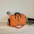 Sac de voyage multifonctionnel de style coréen avec compartiment à chaussures orange. - Marron