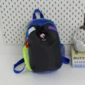 Mochila con bloques de color dopamina, elegante estilo pareja exterior campus viaje mochila. - L / Negro