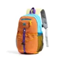 Mochila informal colorida con múltiples compartimentos, estilo exterior de moda. - L / Naranja