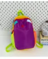 Bunter Dopamin Stil Rucksack fuer Studenten Campus Freizeit Outdoor Reisebuchtasche modisch leicht - S / Lila