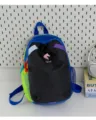 Farbblock Studenten Freizeit Rucksack Stilvoller Campus Tagesrucksack Schulranzen - S / Schwarz
