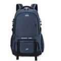 Sac à dos de randonnée tactique bleu 80L, sac de voyage polyvalent avec compartiment à chaussures. - Bleu