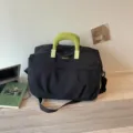 Μεγάλη τσάντα ταξιδιού μαύρη weekender τσάντα χεριού κομψή σύντομο ταξίδι αποσκευή - Μαύρο