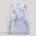 Sea Salt Blue Ita Backpack Cute Transparent Window Star Pattern Student School Bag - Basic Style (No Ornaments) / Blue