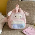 Sac à dos agneau mignon style japonais kawaii pour fille cartable scolaire voyage doux. - Moyen (Avec Pendentif) / Rose
