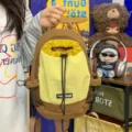 Pequeña mochila con cordón contraste dopamina coreano juventud lindo estudiante casual - Sin colgante / Amarillo