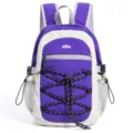 Leichter Outdoor-Wanderrucksack im violetten Farbblock-Design mit funktionellen Bungee-Seilen. - L / Lila