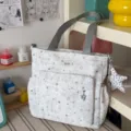 Japanese sweet milky white star print casual shoulder bag with grey straps for daily shopping use - Single Shoulder Bag (With Pendant) / Gray