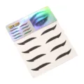 Self-adhesive black glitter eyeliner stickers for stage party eye makeup and cosplay looks. - Black