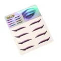 Glitter eyeliner stickers self-adhesive reusable wing eye makeup strips for party. - Pink and Black