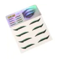 Green glitter self-adhesive eyeliner stickers waterproof eye makeup party stage accessories - Green and Black