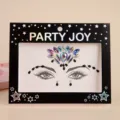 Party Joy face rhinestone festival makeup stickers sparkling eye brow crystal gems for party - HF-148