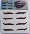 Glitter winged eyeliner stickers self adhesive sparkly eye makeup for party stage 4pairs - Red
