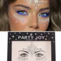 Festival face rhinestone stickers, resin crystal face gems for party makeup, dazzling face jewels. - Colorful Bright Rhinestone Style (HF-171)