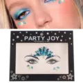 Gesichtskristall Strass Aufkleber für Party Make-up Festival Gesichts Schmuck Dekoration. - Blauer Strass Make-up-Stil (HF-183)