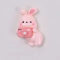 Cute pink resin cartoon rabbit camera flatback charm for DIY crafting jewelry making - Cute Rabbit - Camera