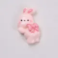 Pink resin cute cartoon rabbit DIY accessory craft 30x17mm charm - Cute Rabbit - Bow