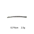Silberne Strass Haarnadel, glitzernde Kristall Haarspange für Pony, elegante Haar Accessoires. - Einreihige Haarnadel / 0.3x6cm / Silber